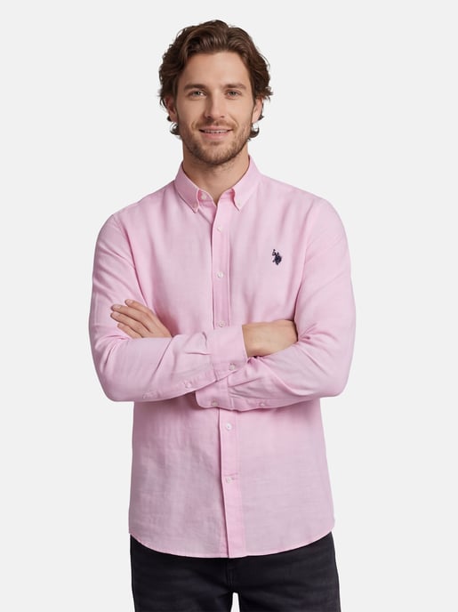 Camisa de lino para hombre U.S. Polo Assn. de mezcla lino y algodón - Image 6