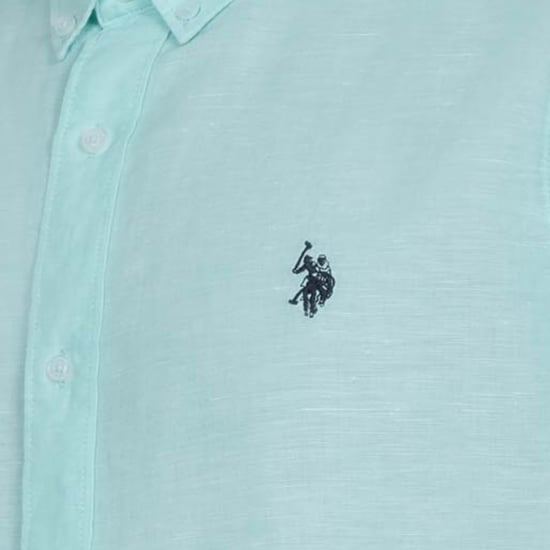 Camisa de lino para hombre U.S. Polo Assn. de mezcla lino y algodón - Image 4