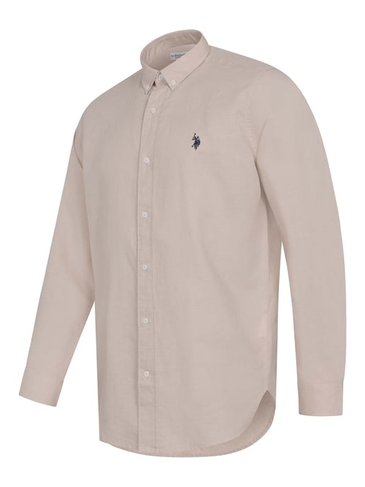 Camisa de lino para hombre U.S. Polo Assn. de mezcla lino y algodón - Image 2