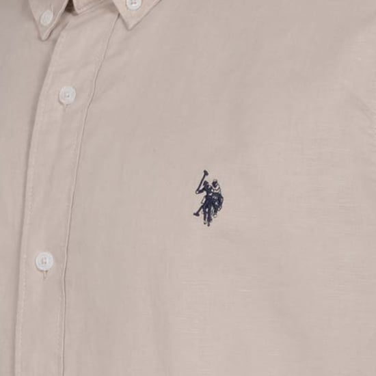 Camisa de lino para hombre U.S. Polo Assn. de mezcla lino y algodón - Image 4