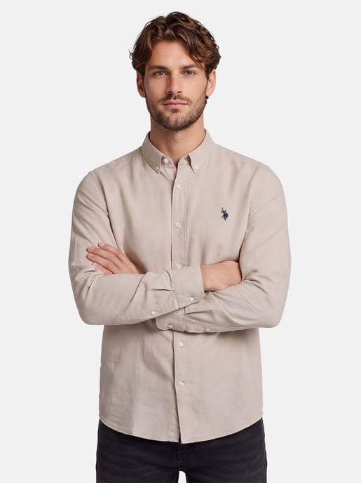 Camisa de lino para hombre U.S. Polo Assn. de mezcla lino y algodón - Image 6