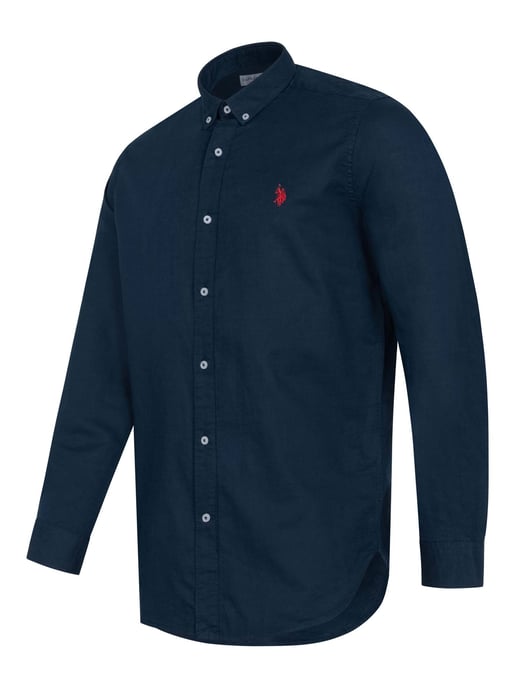 Camisa de lino para hombre U.S. Polo Assn. de mezcla lino y algodón - Image 2