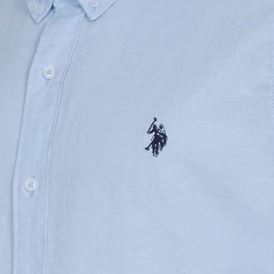 Camisa de lino para hombre U.S. Polo Assn. de mezcla lino y algodón - Image 4
