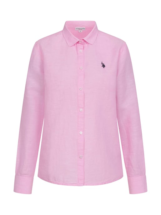 Camisa de lino para mujer U.S. Polo Assn. de mezcla lino y algodón - Image 1