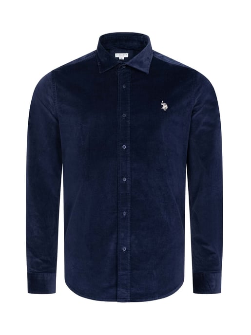Camisa de pana para hombre U.S. Polo Assn. con algodón elástico - Image 1