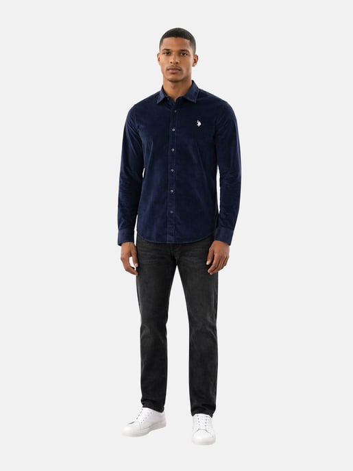 Camisa de pana para hombre U.S. Polo Assn. con algodón elástico - Image 3
