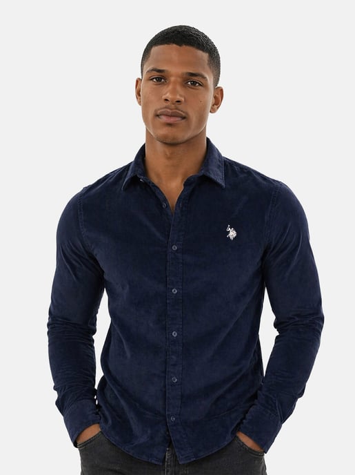 Camisa de pana para hombre U.S. Polo Assn. con algodón elástico - Image 4