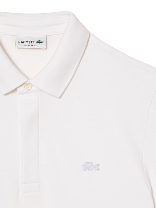 Lacoste White Paris Regular Stretch Cotton Piqué Polo Shirt - Image 3