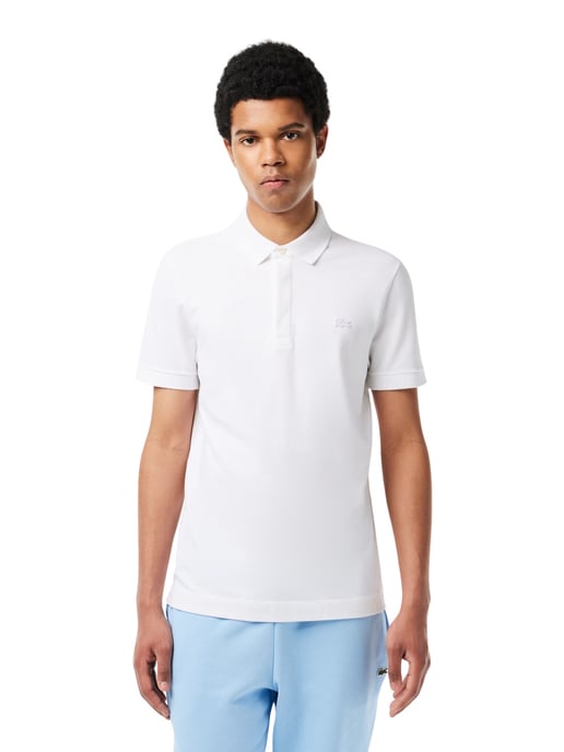 Lacoste White Paris Regular Stretch Cotton Piqué Polo Shirt - Image 5