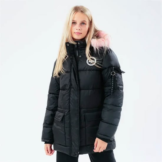 Chaqueta Exploradora para Niñas Niños Negra con Capucha Acolchada Abrigo Cálido de Invierno - Image 3
