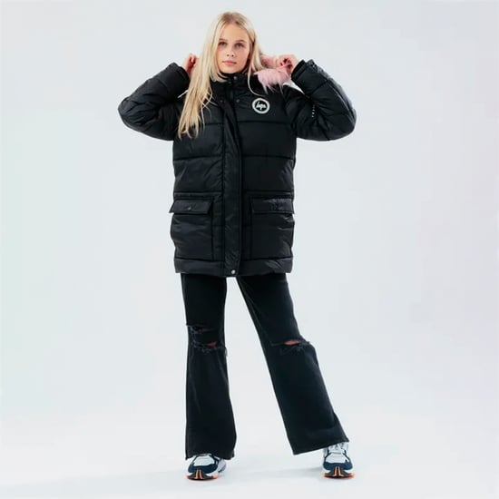 Chaqueta Exploradora para Niñas Niños Negra con Capucha Acolchada Abrigo Cálido de Invierno - Image 4