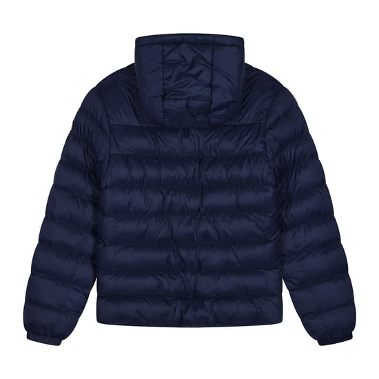 Chaqueta Puffer para Niños y Niñas con Capucha en Color Marino, Abrigada y Acolchada - Image 2