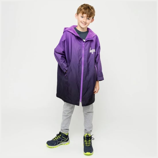 Bata de Cambio para Niños Morado Ombre Chicos y Chicas con Capucha - Image 4