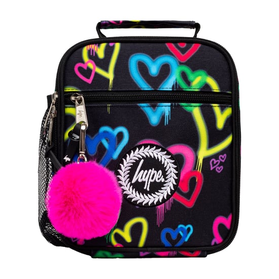 Caja de Almuerzo para Niños Corazones Graffiti Negros | Mochila Escolar Térmica Aislante 4.5L - Image 1
