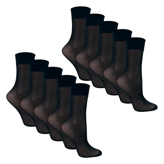 Paquete de 10 Medias Cortas para Mujeres 15 Denier Ligeras y Transparentes - Image 3