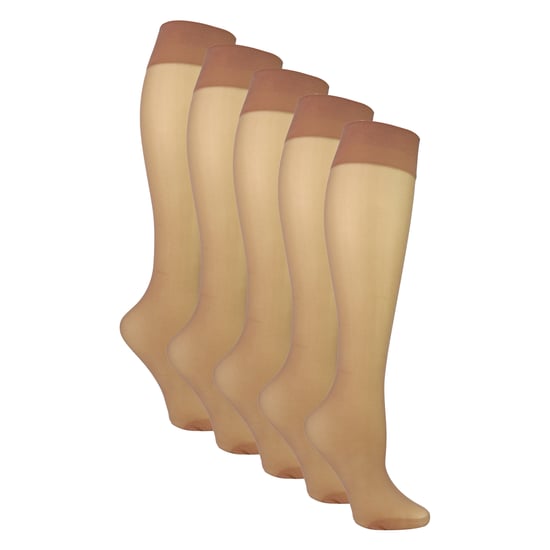 Paquete de 5 Medias Poppies para Mujeres por Encima de la Rodilla 15 Denier Livianas y Transparentes - Image 3