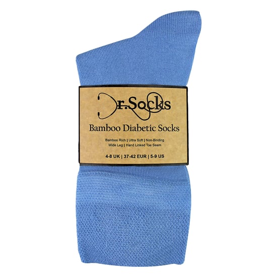 Paquete de 4 calcetines diabéticos para mujeres de bambú, suaves, transpirables y sin compresión. - Image 1
