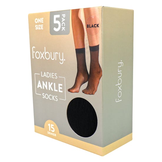 Paquete de 5 calcetines para mujeres hasta el tobillo, 15 deniers, ligeros y transparentes - Image 2