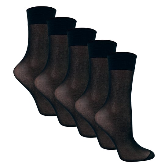 Paquete de 5 calcetines para mujeres hasta el tobillo, 15 deniers, ligeros y transparentes - Image 3