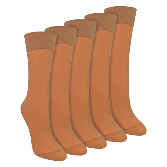 Pack de 5 Calcetines Cortos para Dama 15 Denier Ligeros y Transparentes - Image 1