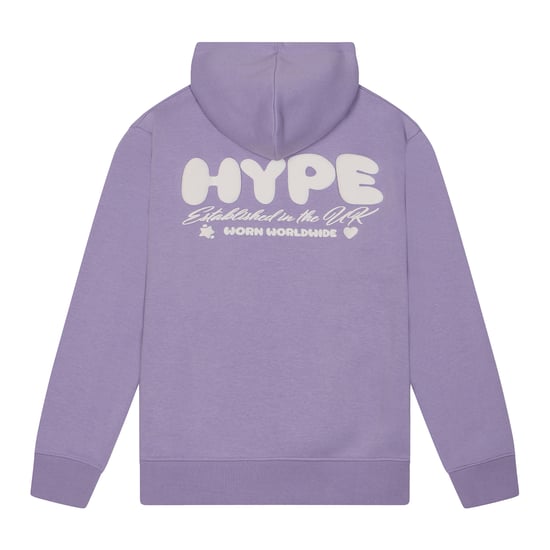 Sudadera con capucha para niñas en púrpura, sudadera casual suave con diseño gráfico en la parte posterior - Image 2