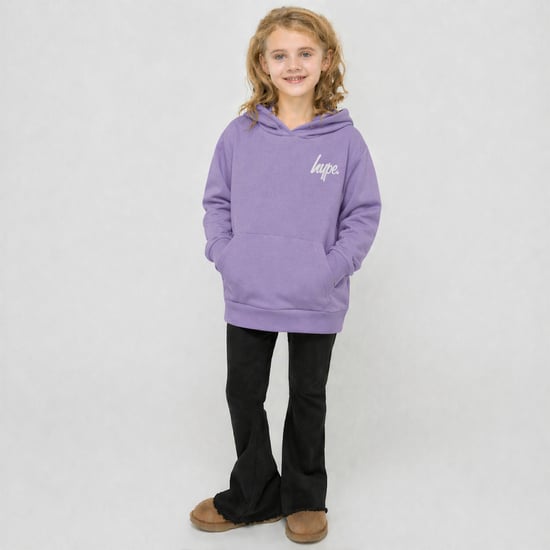 Sudadera con capucha para niñas en púrpura, sudadera casual suave con diseño gráfico en la parte posterior - Image 3