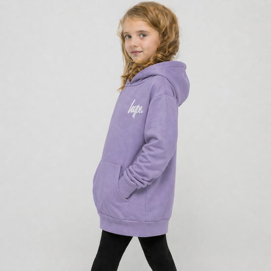 Sudadera con capucha para niñas en púrpura, sudadera casual suave con diseño gráfico en la parte posterior - Image 4