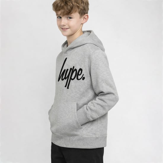 Sudadera con capucha para niños gris suave y casual, ajuste cómodo - Image 4