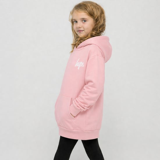 Sudadera con capucha para niñas, casual, rosa, suave, con diseño gráfico en la parte posterior. - Image 4