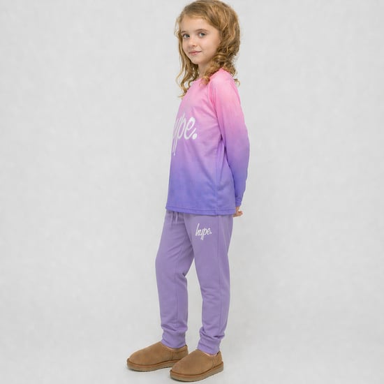 Pantalones Jogger para Niñas Casual Morados Suaves con Puños para Descanso - Image 4