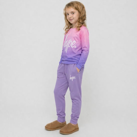 Pantalones Jogger para Niñas Casual Morados Suaves con Puños para Descanso - Image 5