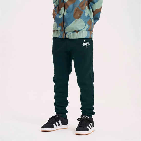 Pantalones de chándal para niños en teal suaves con puños, casuales y cómodos - Image 3