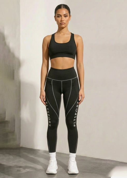 Pantalones rectos de imitación de cuero negro - Image 1