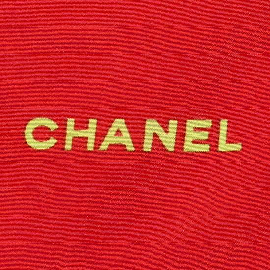 Chanel Scarf en Red Seda - Image 4
