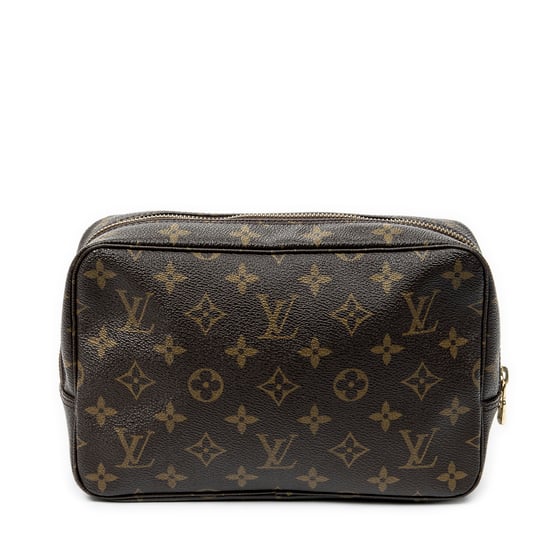 Louis Vuitton Toiletry Pouch PM en marrón Lienzo recubierto - Image 4