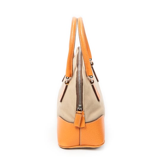 Prada Small Cinghiale Canapa Dome Tote  en  beige Lienzo - Image 3