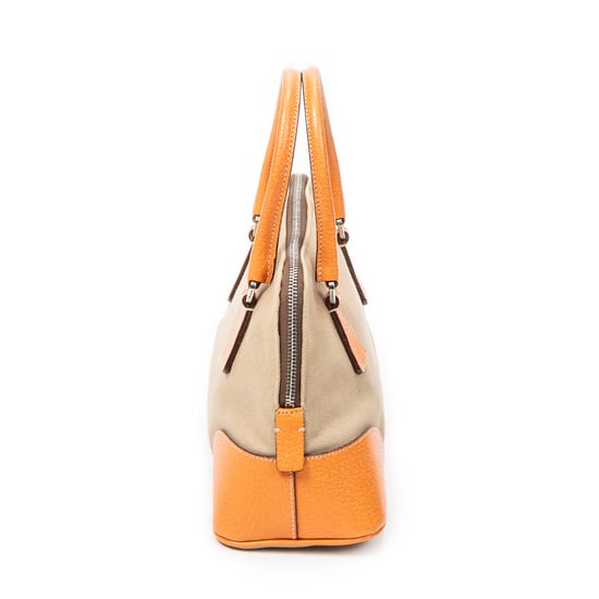 Prada Small Cinghiale Canapa Dome Tote  en  beige Lienzo - Image 4