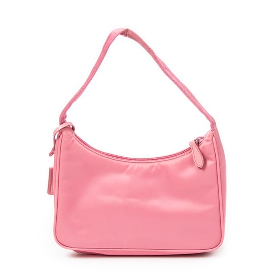 Prada Mini Zip Hobo  en  rosa Lienzo - Image 5