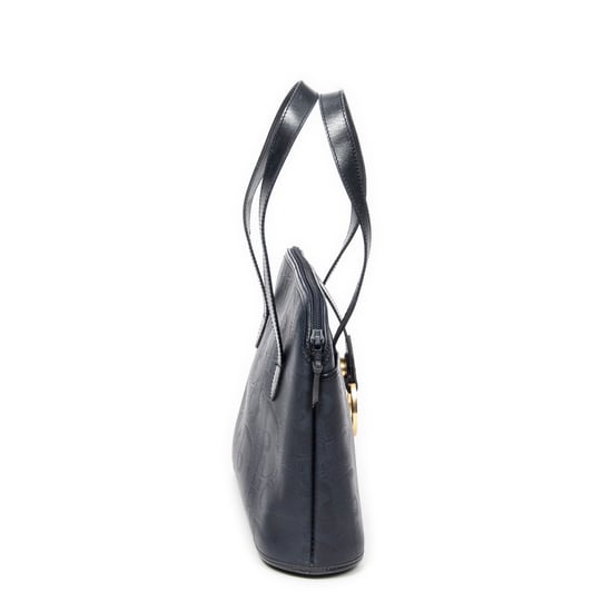 Dior Vintage Front Pocket Dome en Marina Lienzo recubierto - Image 4