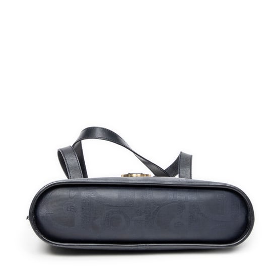 Dior Vintage Front Pocket Dome en Marina Lienzo recubierto - Image 6