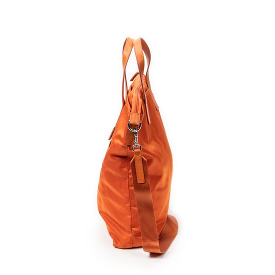 Prada Large Convertible Vertical Tote en naranja Lienzo - Image 3