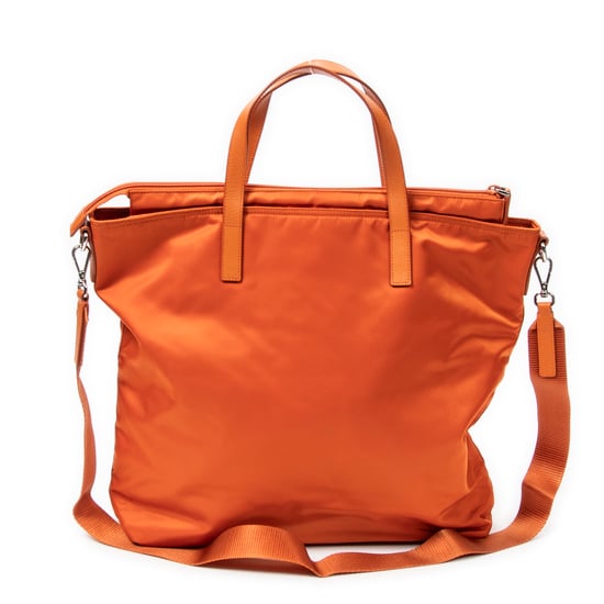 Prada Large Convertible Vertical Tote en naranja Lienzo - Image 5