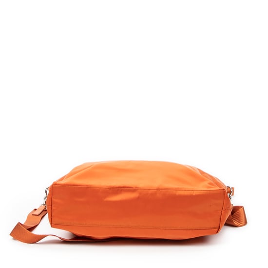 Prada Large Convertible Vertical Tote en naranja Lienzo - Image 6