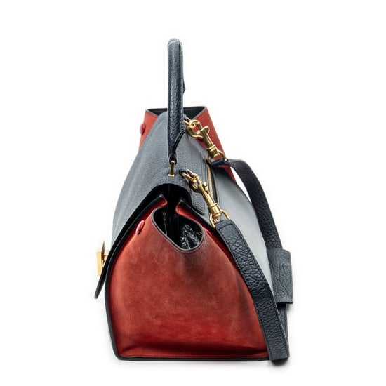 Celine Small Tricolor Trapeze  en  negro Cuero de ternero - Image 3