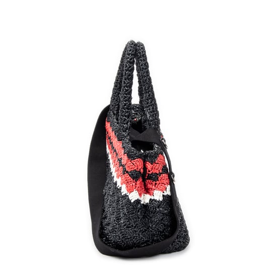 Prada Small Canapa Tote en negro Lienzo - Image 4
