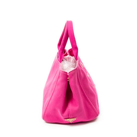 Prada Medium Canapa Tote  en  rosa Lienzo - Image 4