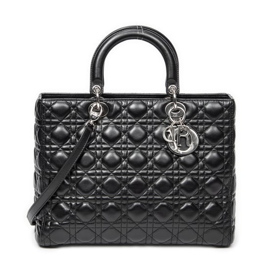 Dior Large Lady Dior Zip en negro Cuero de ternero - Image 1