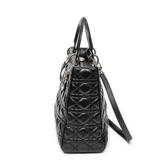 Dior Large Lady Dior Zip en negro Cuero de ternero - Image 3