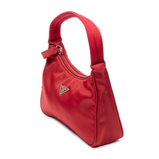 Prada Vintage Mini Zip Hobo en rojo Lienzo - Image 2