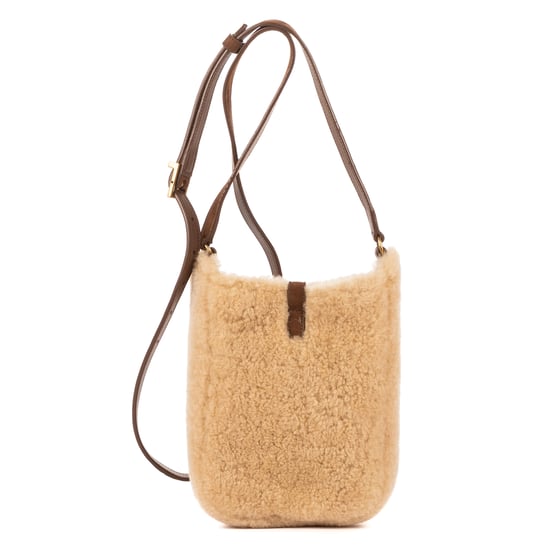 Yves Saint Laurent 5 à 7 Shearling Bucket Mini en  beige Cuero de becerro - Image 4